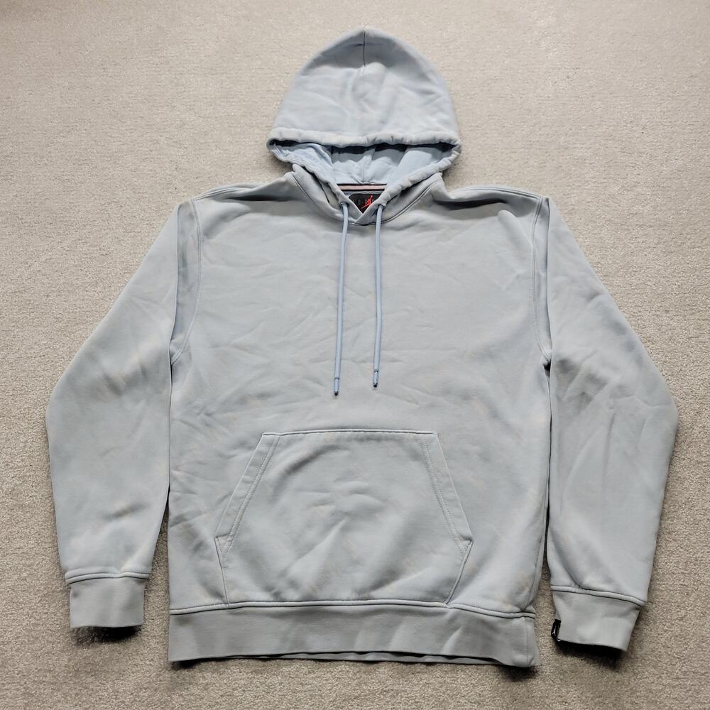 Jordan Mens Small Light Blue Pullover Hoodie Jumpman Fleece Sweatshirt